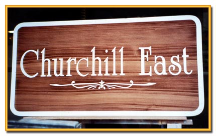 Sandblasted Sign