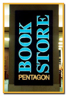 Pentagon Bookstore Push-Through Sign
